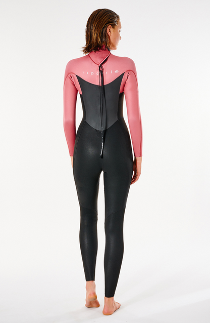 Rip Curl Womens Omega 5/3 Back Zip Wetsuit - Dusty Rose