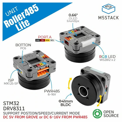 Roller485 Lite Unit without Slip Ring (STM32) - m5stack-store