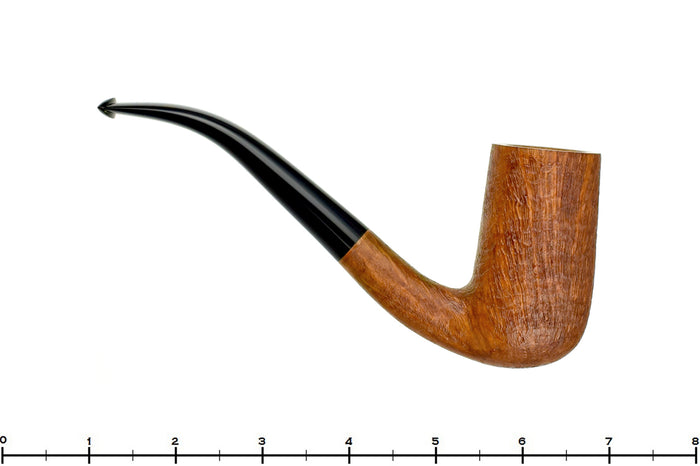 Blue Room Briars is proud to present this Ron Powell Pipe 1/4 Bent Sandblast Chimney Stack Billiard