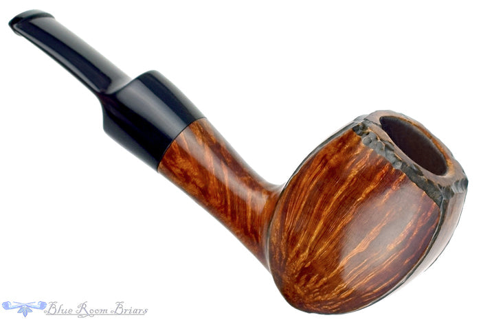 Blue Room Briars is proud to present this Ron Smith Pipe "Edwin" Partial Carved Blowfish Sitter