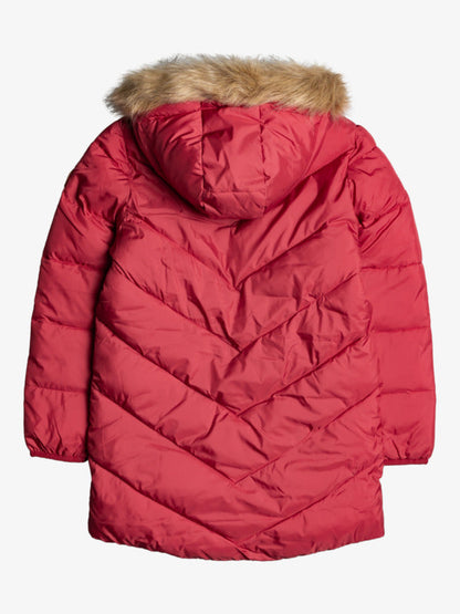 Roxy Girls Some Say Coat - Deep Claret - -