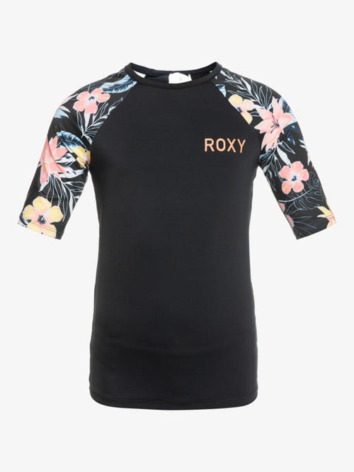 Roxy Printed - 3/4 Sleeve Upf 50 Rash Vest For Girls 8-16