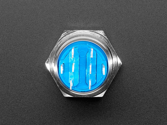 Rugged Metal Pushbutton - 19mm 6V RGB Momentary by The Pi Hut - The Pi Hut