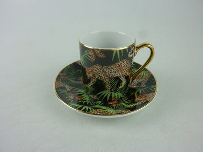 S/6 BOXES 6 EXPRESSO CUP JUNGLE BLACK