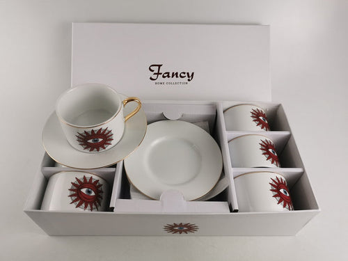 S/6 BOXES 6 TEA CUPS SUN-EYE