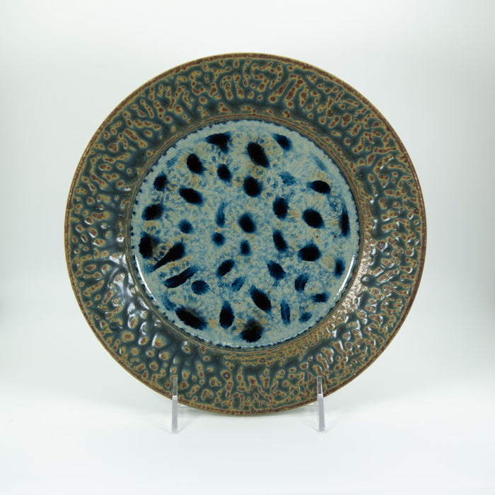 Salad Plate Peacock Blue
