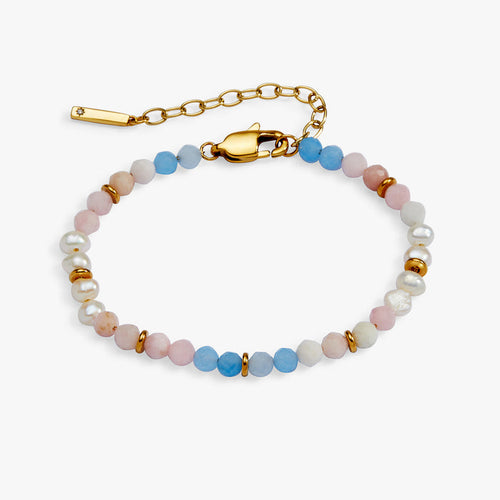 Sandy Peach Ombre Semi-Precious Beaded Bracelet