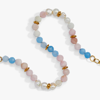 Sandy Peach Ombre Semi-Precious Beaded Bracelet