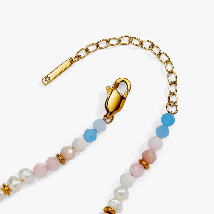 Sandy Peach Ombre Semi-Precious Beaded Bracelet