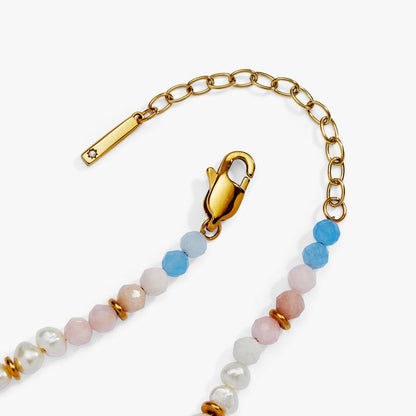 Sandy Peach Ombre Semi-Precious Beaded Bracelet