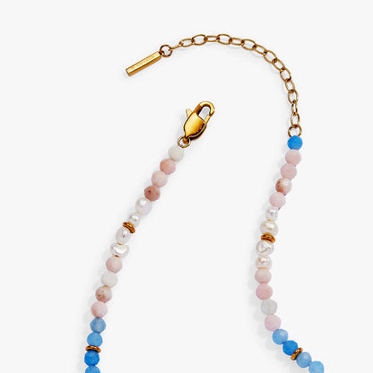 Sandy Peach Ombre Semi-Precious Beaded Necklace