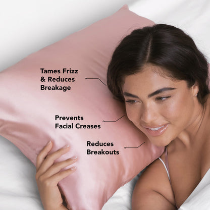 KITSCH Blush Standard Satin Pillowcase — product detail