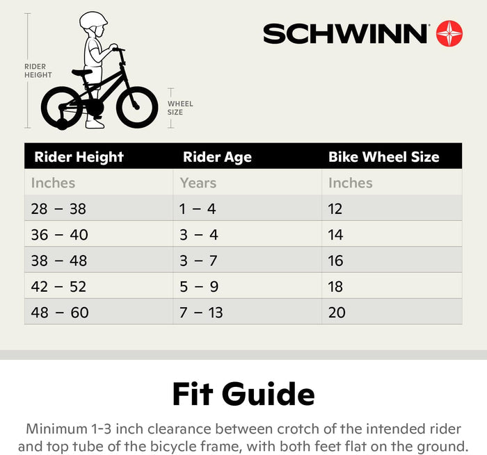 Schwinn S0404AAZ Koen Boys Bike For Toddlers and Kids 14in Black
