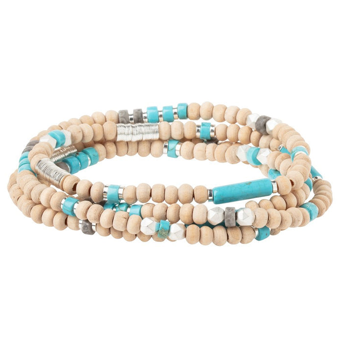 Scout Wrap - Wood, Stone & Metal Wrap - Turquoise/Silver