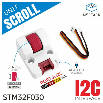 Scroll Unit with Hollow Shaft Encoder (EC10E1220501) - m5stack-store