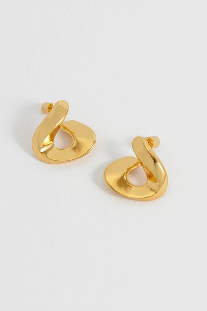 Sculptural Twist Hoop Earrings
