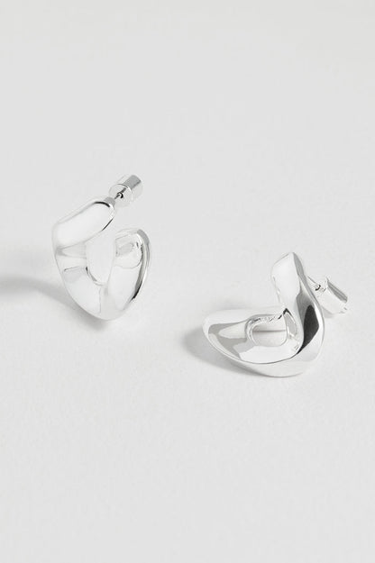 Sculptural Twist Hoop Earrings