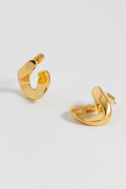 Sculptural Twist Hoop Earrings