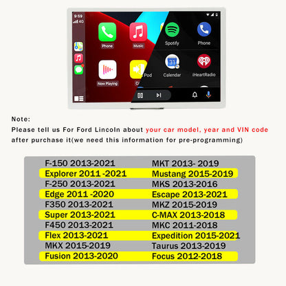 Scumaxcon SYNC 2 to SYNC 3 Upgrade Kit 3.4 APIM Module USB Carplay Android Auto For Ford