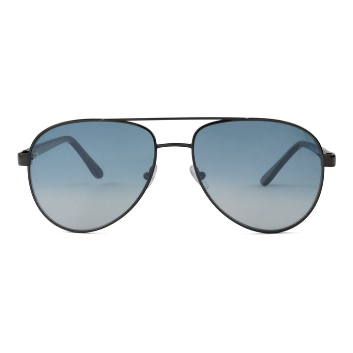 Gunmetal / Black - Grey Gradient / Silver Flash Lens