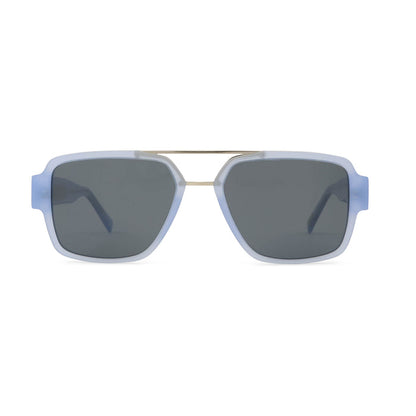 Light Blue / Silver - Grey Lens