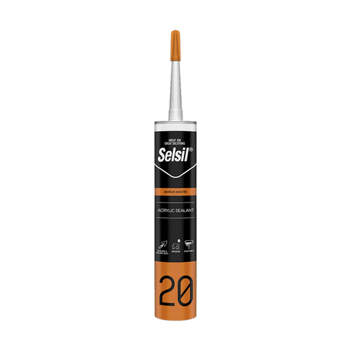 Selsil 20 Acrylic Sealant 500 G -White MEGA