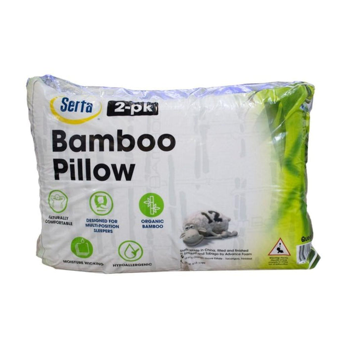 Serta Bamboo Pillow Queen Size 2 Units ebuystt