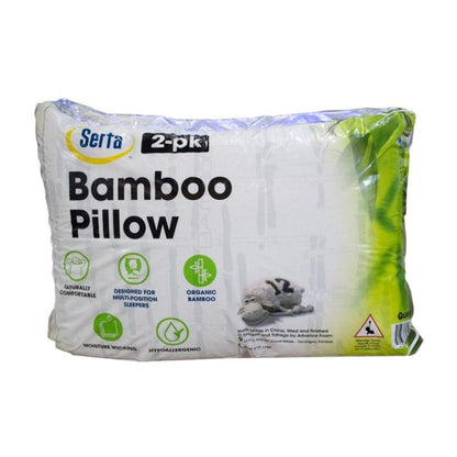 Serta Bamboo Pillow Queen Size 2 Units ebuystt