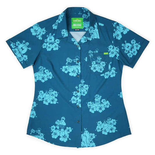 RSVLTS XS Sesame Street Women's Short Sleeve Shirt Sesame Street "Petal Party" – Women's KUNUFLEX Short Sleeve Shirt Sesame Street "Petal Party" – Women's KUNUFLEX Short Sleeve Shirt