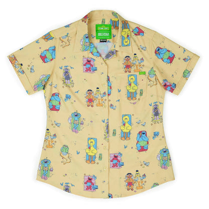 RSVLTS XS Sesame Street Women's Short Sleeve Shirt Sesame Street "Sunny Daze" – Women's KUNUFLEX Short Sleeve Shirt Sesame Street "Sunny Daze" – Women's KUNUFLEX Short Sleeve Shirt