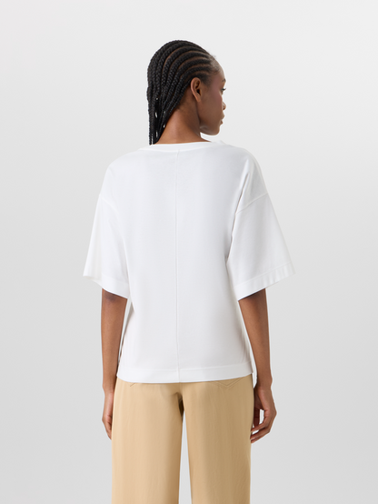 Designer Short-Sleeve Punto Dot T-Shirt - white #editorial