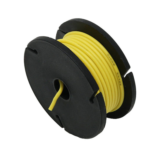 Silicone Cover Stranded-Core Wire - 25ft 26AWG - Yellow by The Pi Hut - The Pi Hut