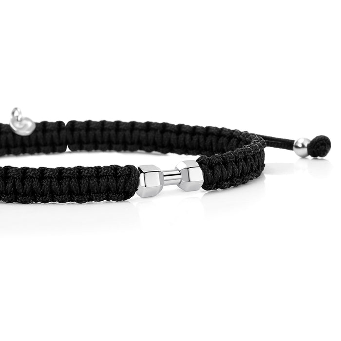 Silver Gym Braided Bracelet