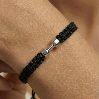 Silver Gym Braided Bracelet