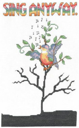 Sing Anyway Counted Cross Stitch Leaflet