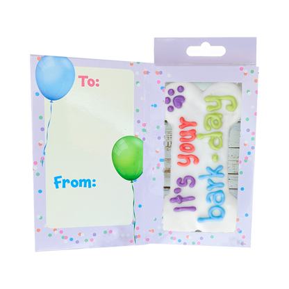 Singing Barkday Card Box 7" Bone