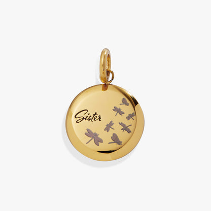 Sister Dragonfly Disc Charm