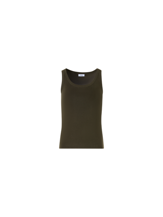 Designer Sleeveless Cotton Knit Top - green