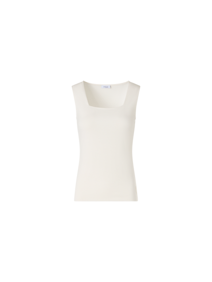 Designer Sleeveless Signature Dot Top - ecru
