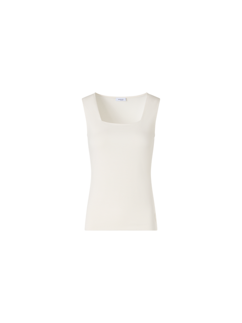 Designer Sleeveless Signature Dot Top - ecru