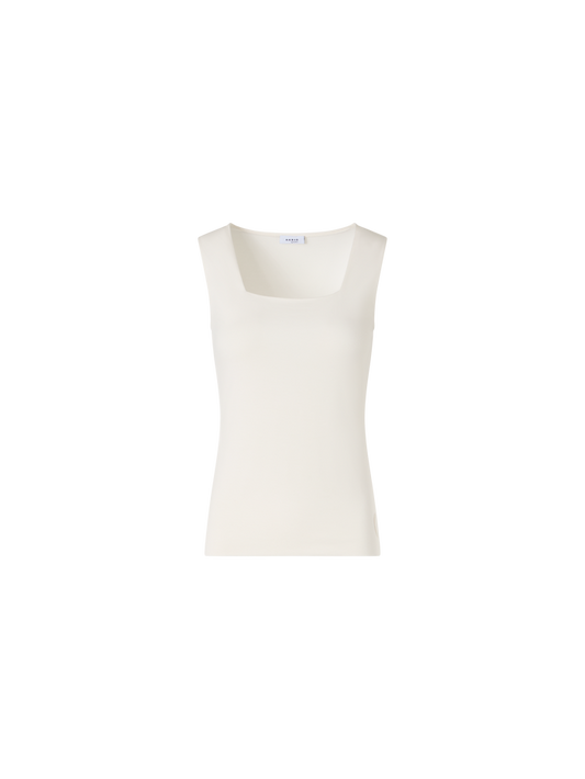 Designer Sleeveless Signature Dot Top - ecru