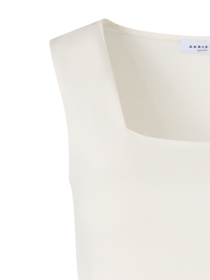 Designer Sleeveless Signature Dot Top - ecru