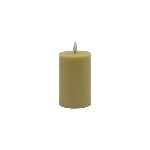 SMALL CHMPAGNE FLAMELESS PILLAR CANDLE