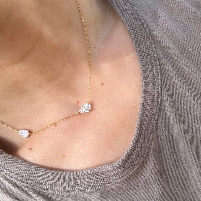 Small Double Pear Necklace