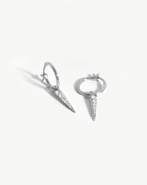 Mini Pave Spike Charm Hoop Earrings Earrings Missoma