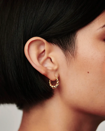 Small Tidal Hoop Earrings | 18k Gold Vermeil Earrings Missoma