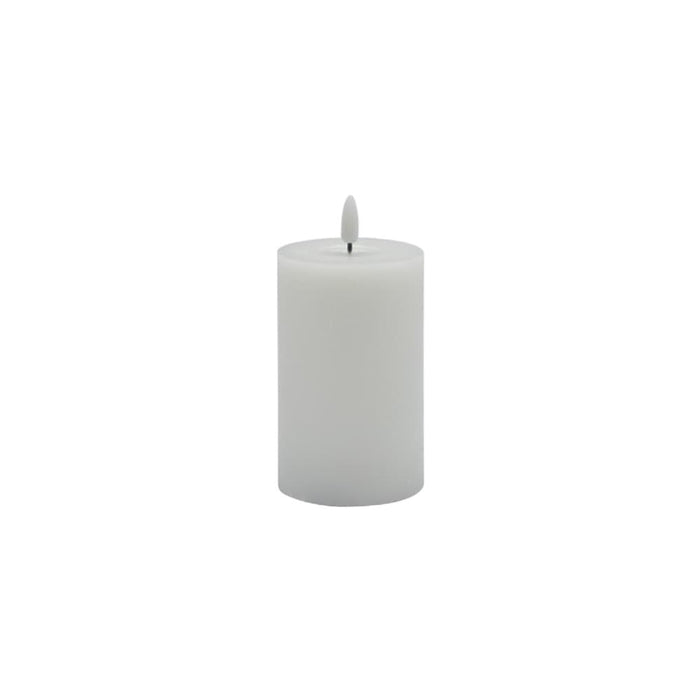 SMALL WHITE FLAMELESS PILLAR CANDLE