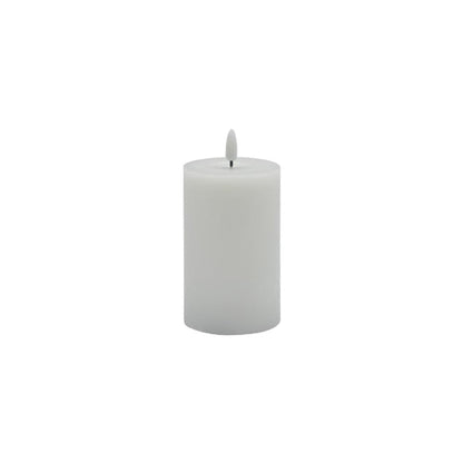 SMALL WHITE FLAMELESS PILLAR CANDLE