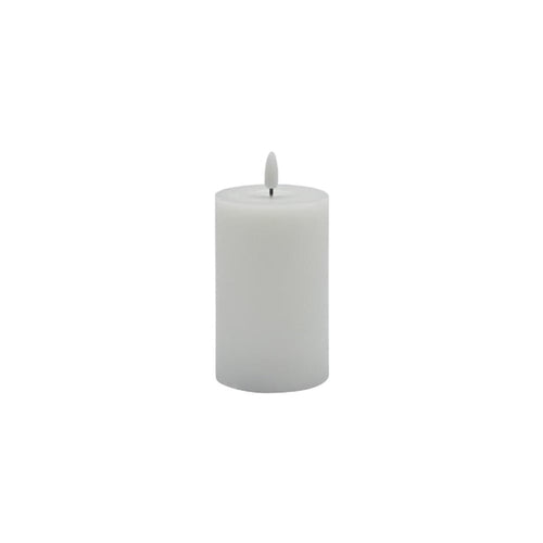 SMALL WHITE FLAMELESS PILLAR CANDLE
