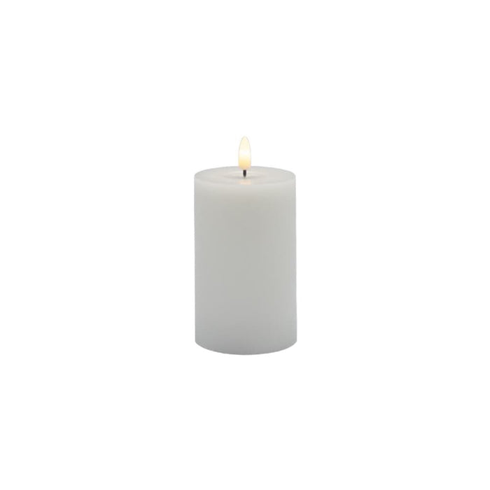 SMALL WHITE FLAMELESS PILLAR CANDLE